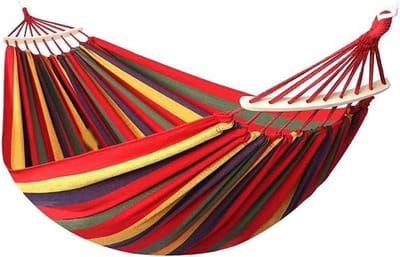 Tuin hangmat - Buiten schommel - Ontspannen buiten - Anti-rollover ontwerp - 280x100cm - Rood
