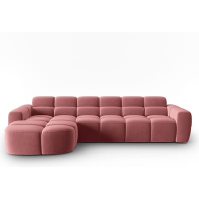 4-zits hoekbank Lisa links velvet | Micadoni