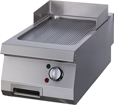 Premium Grillplaat - Gegroefd Chroom - Enkel - 90 cm Diep - Elektrisch