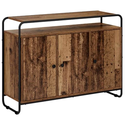 vidaXL - Dressoir - Oud - hout - 102 - x - 35 - x - 75 - cm - Bewerkt - hout