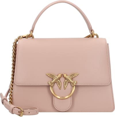 PINKO Handtas Schoudertas Love One Top Handle Classic Light Cipria - Antique Gold Zalmroze