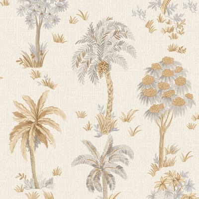 Zambaiti Vinylbehang Z70710 - Marrakesh - Botanisch Wit - 53cm x 10.05m