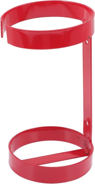 Brandblusser Beugel - Brandblusser Houder - Veiligheid Thuis - Roestvrij Metaal - 23x12cm - Rood