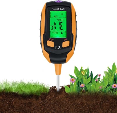 4-in-1 Digitale Bodem PH Meter met Vochtigheids- en Temperatuurmeter voor Planten, Tuin en Boerderij