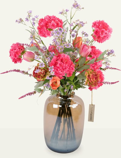 Zijden kunstbloemen boeket Soft Spring