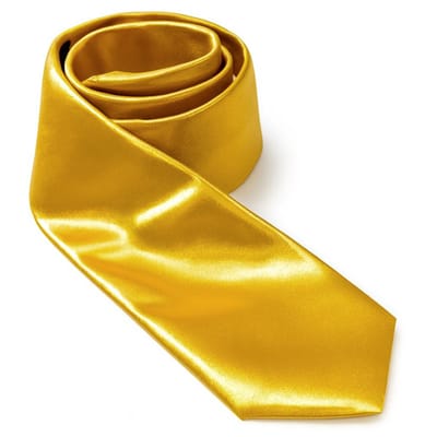 Sorprese Stropdas - Goud - 7.5cm - Satijn - Stropdassen - Cadeau