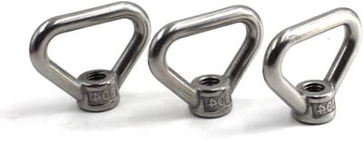 Lifting Nut Ring in Driehoekvorm met Draadogen van 304 RVS - Set van 3 Stuks voor Versterking en Bevestiging