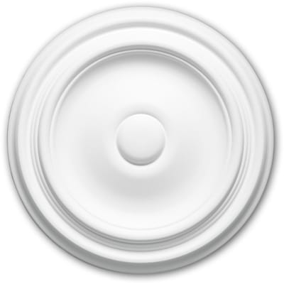 Plafond Rozet 156013 Profhome Sierelement plafond centrum tijdeloos klassieke stijl wit Ø 26 cm