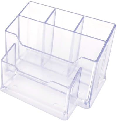 Pennenkoker, tafel-organizer, bureau-organizer, bureau-organizer, multifunctioneel, transparant, transparant