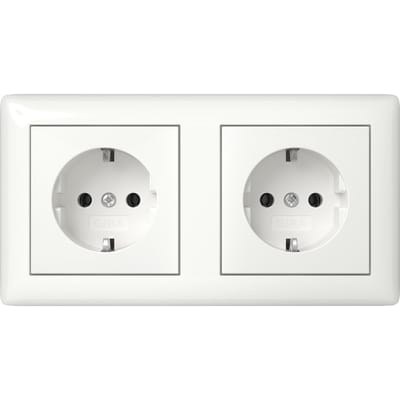Gira Systeem 55 Dubbele Stopcontact Met Aardcontact - 482103