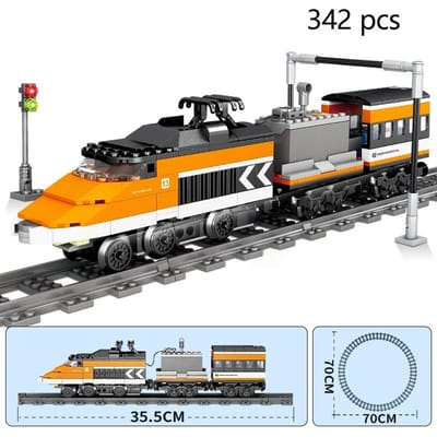 Train en mouvement de haute qualité Bâtiment de haute qualité Ensembles de jeu de blocs de haute qualité Avec moteur - Idéal Pour véhicule de transport -