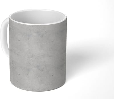 Mok - Koffiemok - Grijs - Beton print - Neutraal - Mokken - 350 ML - Beker - Koffiemokken - Theemok