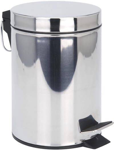 Cosmetica-emmer 20 liter roestvrij staal - handige pedaalemmer met uitneembare emmer