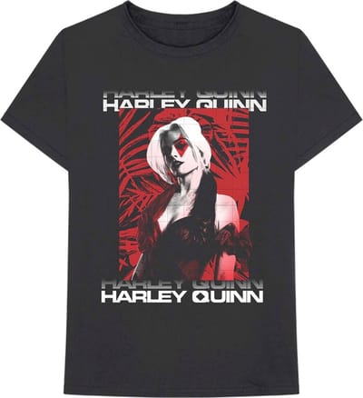 DC Comics Suicide Squad Heren Tshirt -M- Harley Leaves Zwart