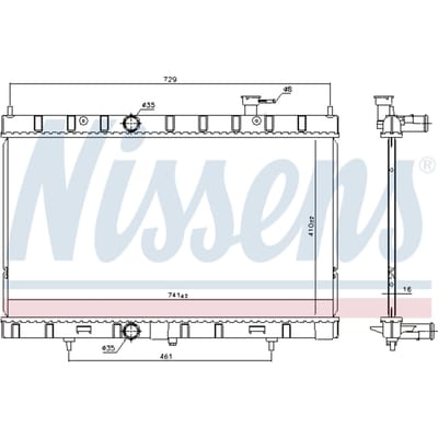 Radiator, motorkoeling NISSENS 68789
