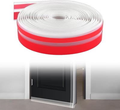 Siliconen tochtstrip - Tochtstopper deur - Energie besparen - T-vormig design - 6 meter lengte - Transparant