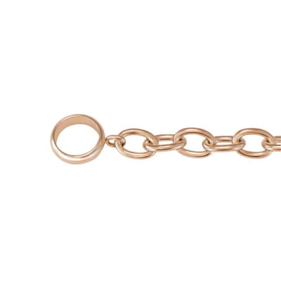 Quiges Jasseron Ketting zonder Sluiting Clipring voor Hangers - RVS - Dames - 50cm - EPK071