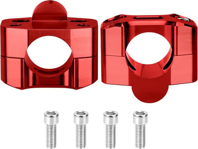 Motorstuur Verhogers - Stuur Riser Kit - Comfortabeler Rijden - Aluminium Legering - 28 mm - Rood