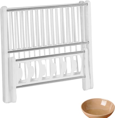 Colapsible Afdruiprek - Afdruiprek, Counter Top Colapsible Afdruiprek voor Gerechten - Driehoekige Structuur Ruimtebesparend Afdruiprek voor Beker, Kom, Gerechten, Eetstokjes, Borden