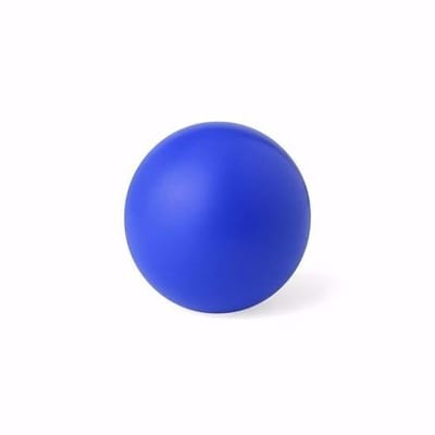 5 blauwe anti stressballetjes 6 cm