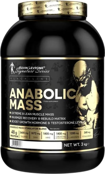 Kevin Levrone - Anabolic Mass - Mass Gainer met Creatine, DAA, Taurine, Fenugreek - Weight Gainer - 3000g - Koekjes met crème