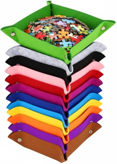 Draagbare en Opvouwbare Puzzel Sortrerset met 12 Kleuren Vilt Stijl Bakjes