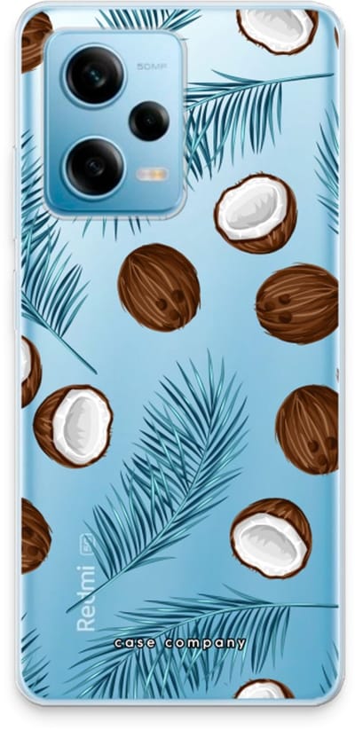 Case Company® - Hoesje geschikt voor Xiaomi Redmi Note 12 Pro 5G hoesje - Kokosnoot - Soft Cover Telefoonhoesje - Bescherming aan alle Kanten en Schermrand
