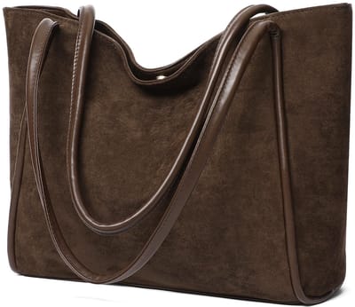 SENDEFN Tote Bag Grote boodschappentas voor dames, schoudertas met knoop en ritsvak, veganistische leren tas voor werk, winkelen, reizen