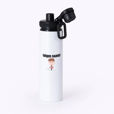 Hacebo® - journalist met eigen naam waterfles met draaidop zwart - Journalist - mensen die werken als journalist - collega's - verjaardag - afscheidscadeau - geschenk - kado - water fles - 850ML