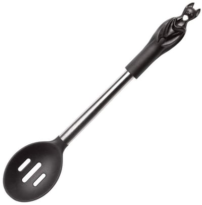 Alchemy - Black Bat Slotted Spoon Lepel - Zwart