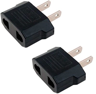 Stekkeradapter voor Reis, EU naar VS, Mexico en China, 4x Zwart