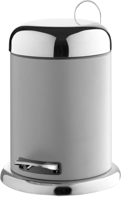 Kleine Metalen Pedaalemmer 5 Liter in Modern Grijs Design