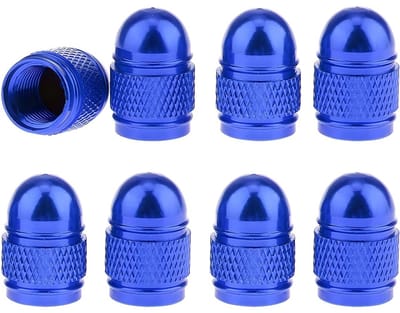 Dailygoods- Autoventieldoppen 8 Stuks - Aluminium Doppen - Bullet Ventieldoppen - Universele Vervanging - Lekvrij - Stofdicht - 12 x 17 mm