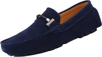 Bovista Loafers Heren - Met Hak - Herenschoenen - Instappers - Blauw - Maat 37.5