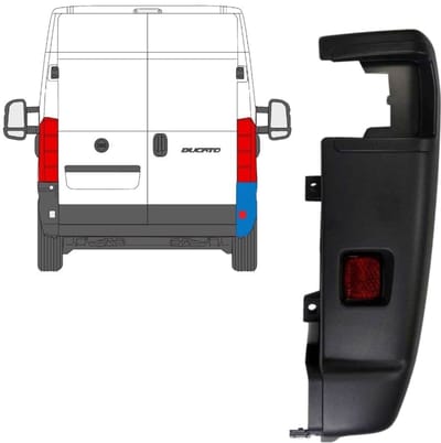 Hoek achterbumper 270 graden voor Fiat Ducato 2018- / Rechts
