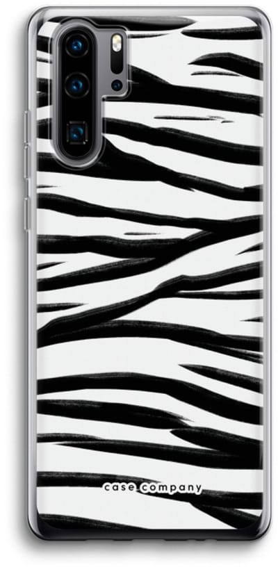 Case Company® - Hoesje geschikt voor Huawei P30 Pro hoesje - Zebra pattern - Soft Cover Telefoonhoesje - Bescherming aan alle Kanten en Schermrand