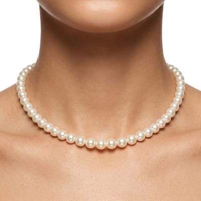 Witkleurige parel ketting dames minimalistische parel ketting klassieke Franse stijl choker ketting elegante sieraden voor balfeest en dagelijks gebruik