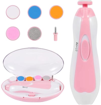 Baby nagelvijl elektrisch-baby nagelvijl-baby nagelvijl-baby nagelvijl elektrisch- Elektrische babynageltrimmer - Nagelverzorgingstrimmer met LED-lampje - roze