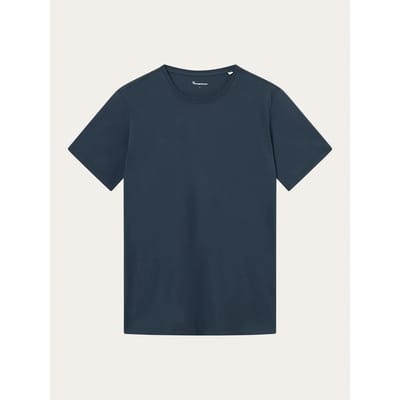 KnowledgeCotton Apparel T-shirt Donkerblauw - Maat XXL - Heren - Casual T-shirts