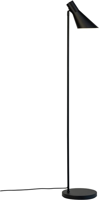 Dyberg Larsen vloerlamp DL12, zwart, hoogte 139 cm, metaal