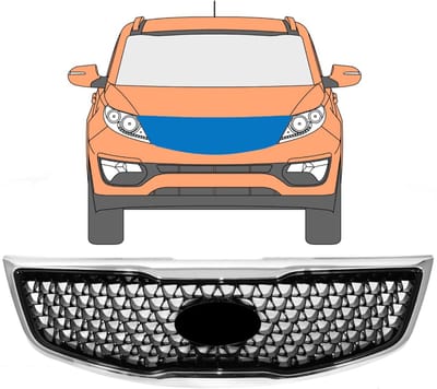 Grill voor Kia Sportage 2010-2015
