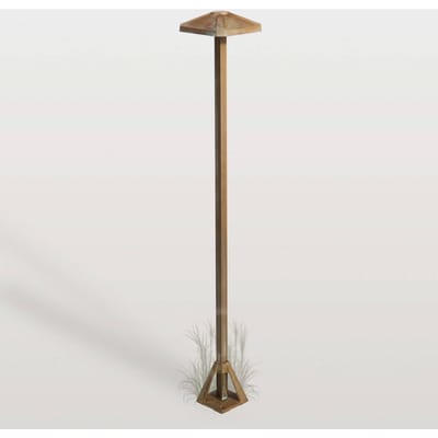 Moretti Luce LED tuinpadverlichting Aura Frame, hoogte 80 cm, antiek messing, IP65