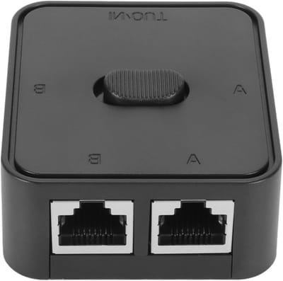 Netwerk Switch - RJ45 Splitter - Internet Uitbreiden - 2 Poort Gigabit - 1000 Mbps - Zwart