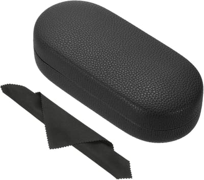Ruime Hard Shell Brilhoes van PU Leer, Litchi Grain, Beschermende Zonnebril Organizer voor Dames en Heren