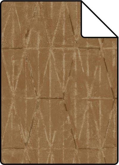 Proefstaal ESTAhome behang grafische lijnen okergeel - 26.5 x 21 cm - 131412-S