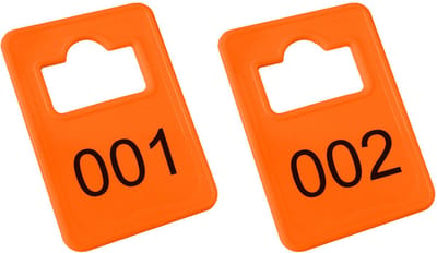 CombiCraft Plastic Garderobenummers Tiffany Oranje - 1 t/m 100