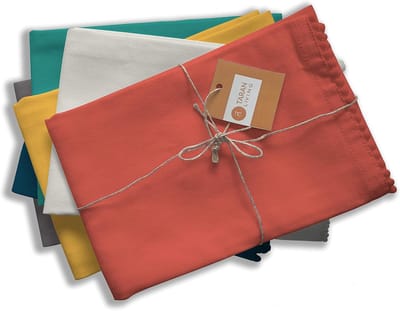 Katoenen theedoeken 45x70 cm - Set van 6 deugen in diverse kleuren, zeer absorberend en zacht