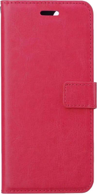 Hoes - Met Pasjeshouder - Geschikt voor Samsung Galaxy S24 Ultra - Luxe Bookcase Portemonee - Flip Case - Kunstleer Book Case - Flipcase - Book Cover - Walletcase - PortemonneeHoes - Donkerroze