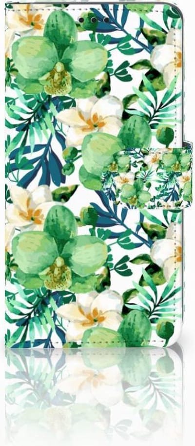 Boekhoesje voor Samsung Galaxy S10 Hoesje Orchidee Groen