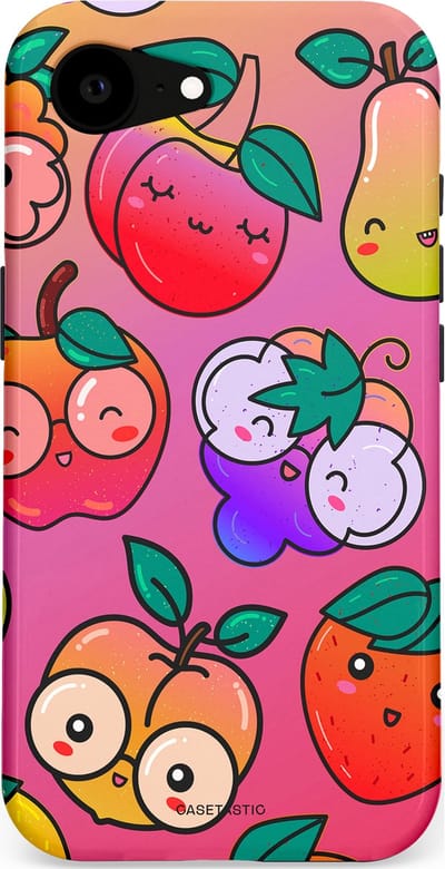 Casetastic Hoesje Geschikt voor Apple iPhone 16e Magsafe - Stijlvolle Beschermende Duo-layer Case - Fruitige Grapjes